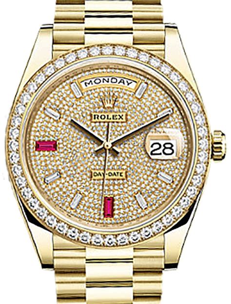 rolex day date pave.